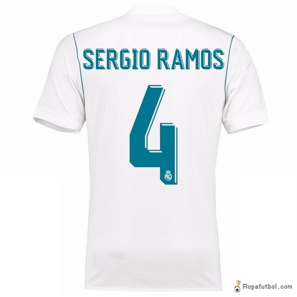 Camiseta Real Madrid Replica Primera Ropa Sergio Ramos 2017/18